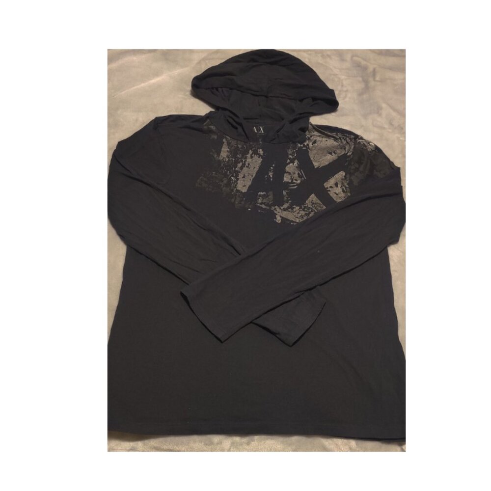 hoodie men ax Armani exchange, black hoodie small, cotton , vintage,